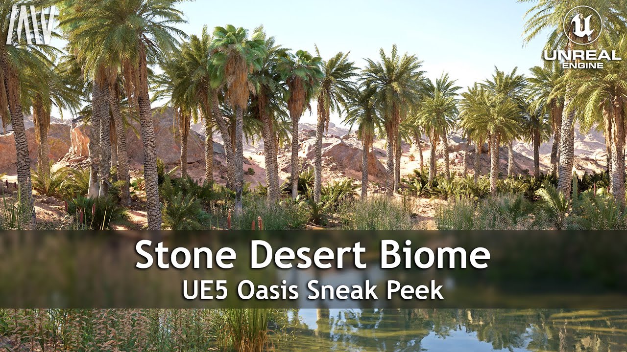Unreal Engine 5 - MAWI - Realistic Stone Desert Oasis #unrealengine #UE5 #gamedev