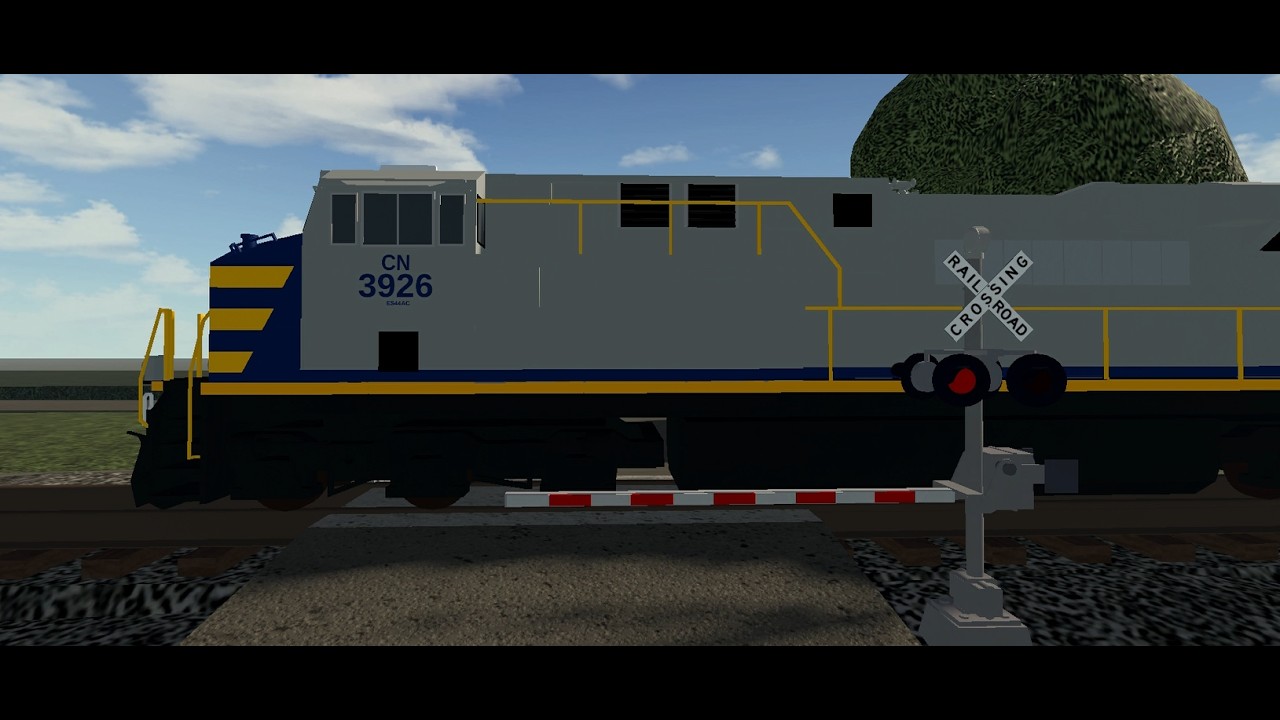 CN 3926 ES44AC leads NS 118 a mixed freight train | Hieber Rd. Railroad Crossing, Bucyrus, OH