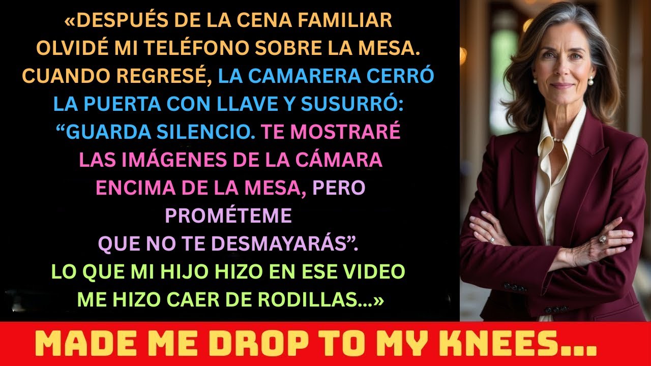 Cuando me iba, la camarera cerró la puerta: “Prométeme que no te desmayarás”… pero entonces