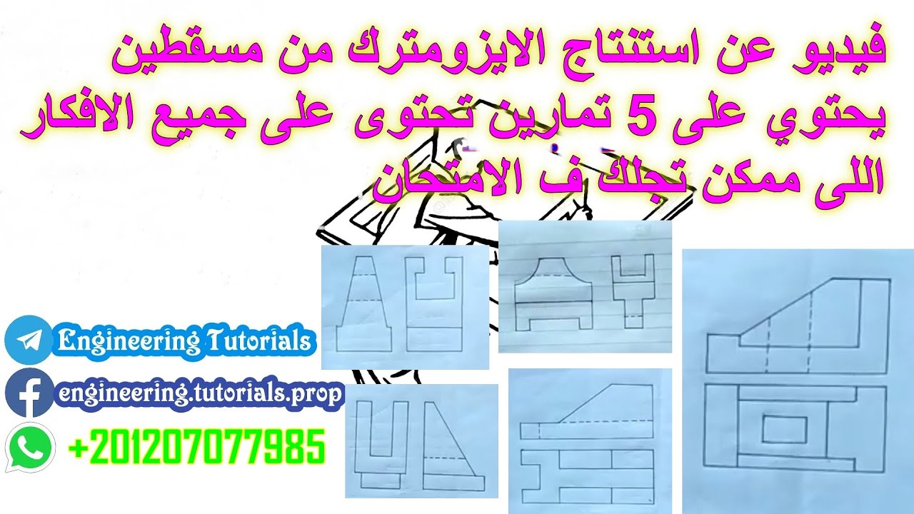 كيفية استنتاج الايزومترك من مسقطين