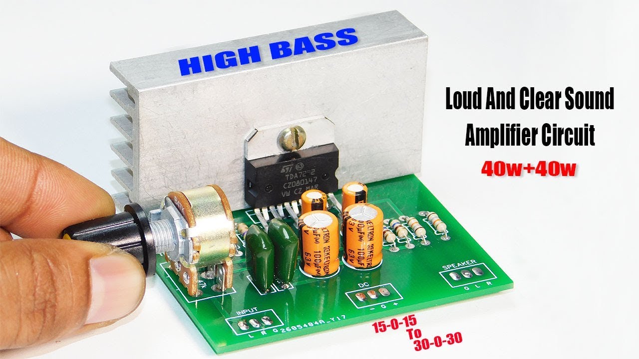 DIY 80w Power Amplifier Circuit | Clear Sound Using TDA7292 IC
