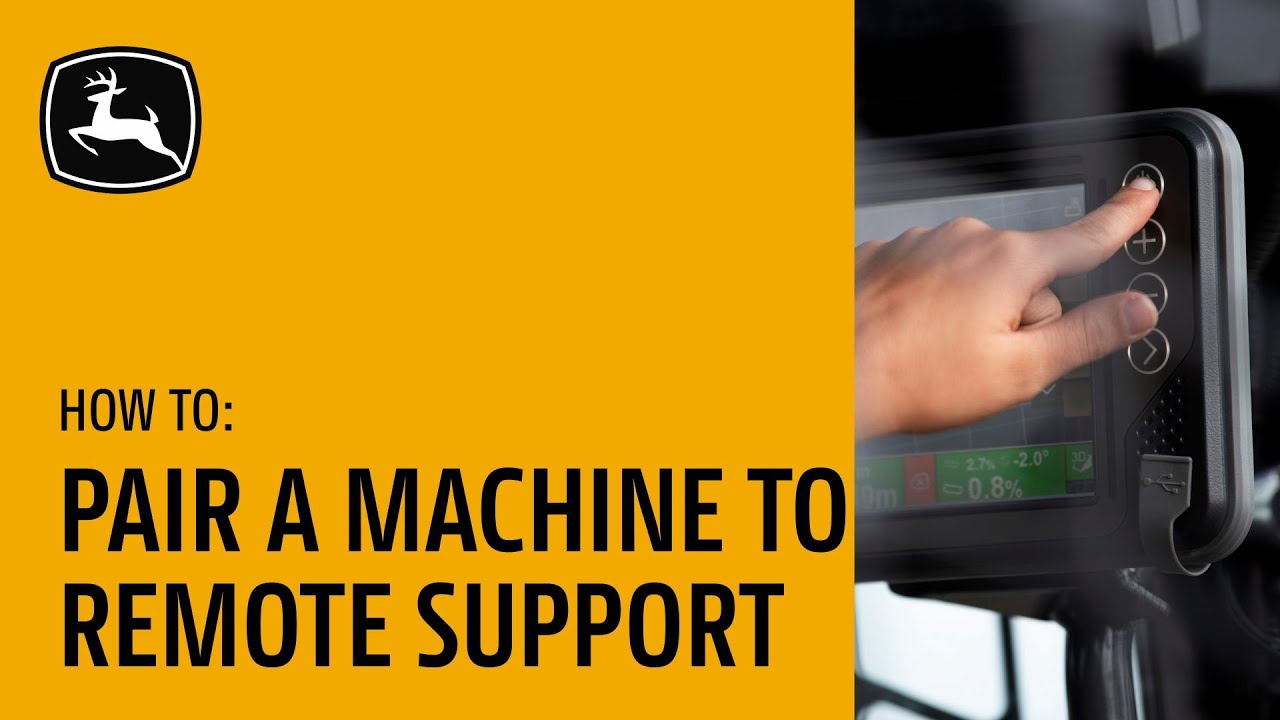 How To Pair A SmartGrade™  Machine to Remote Support | John Deere SmartGrade™