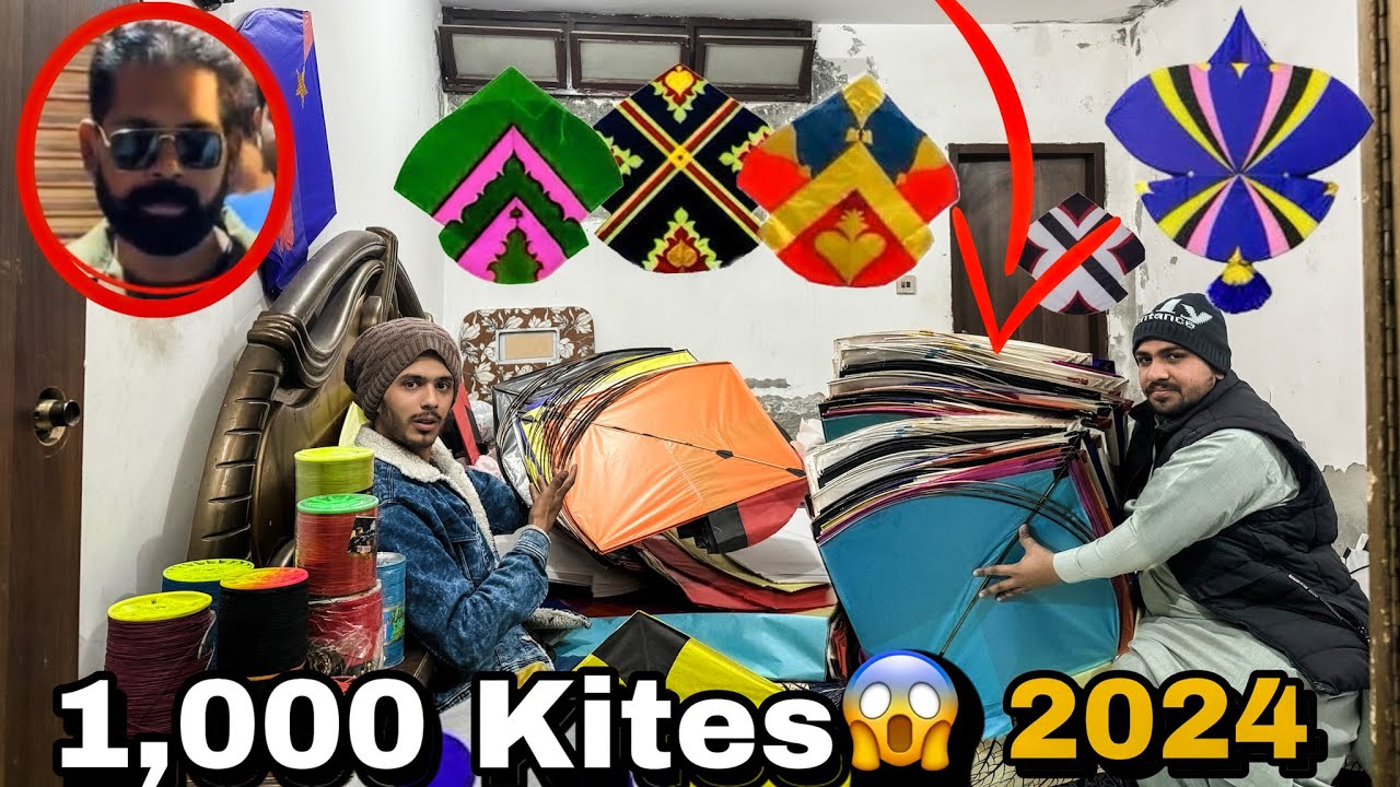 POLICE 👮 ny Kites pakar li😱 || 1k Kites a gye🤩|| 2024 Basant Stock a gya😍