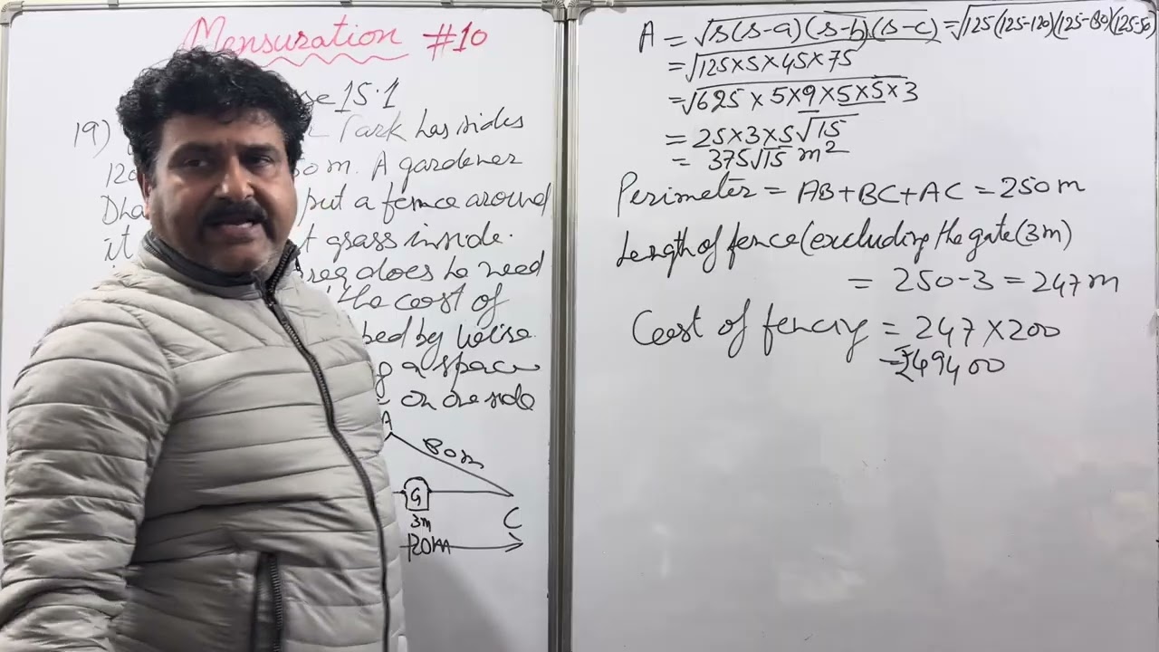 #10 Mensuration with Rajeev Sir  #rajeevsir exercise15.1  #Class9 #ICSE #part10 #maths #rajeevsir 