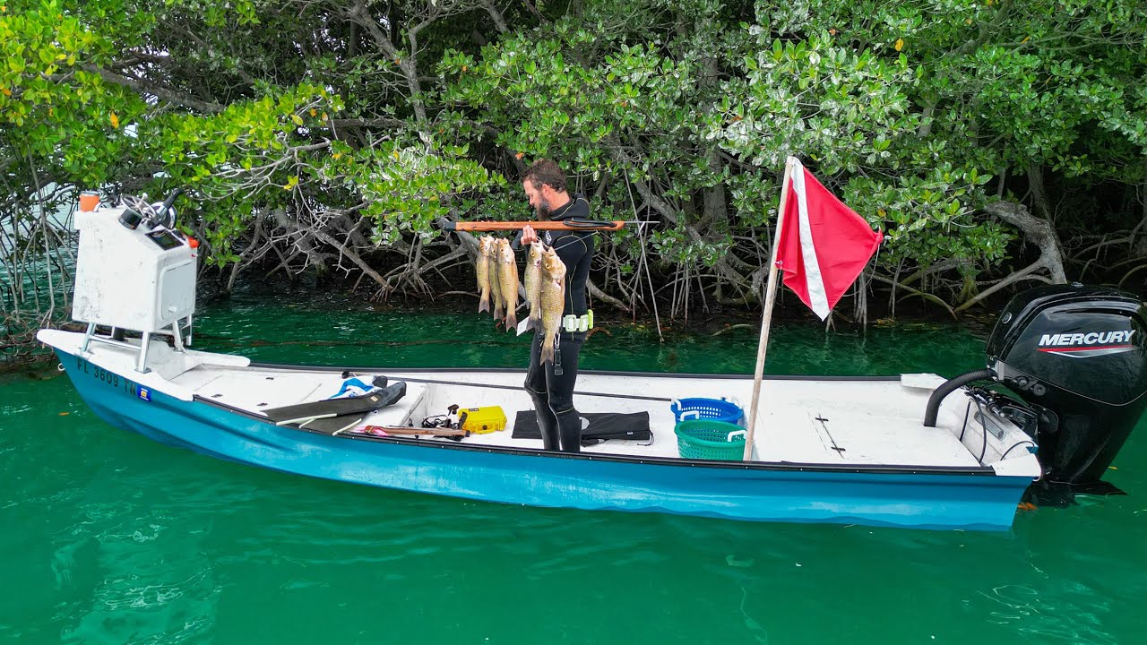 10 Minute Snapper Limit - Uncut Video - Spear Clean Cook