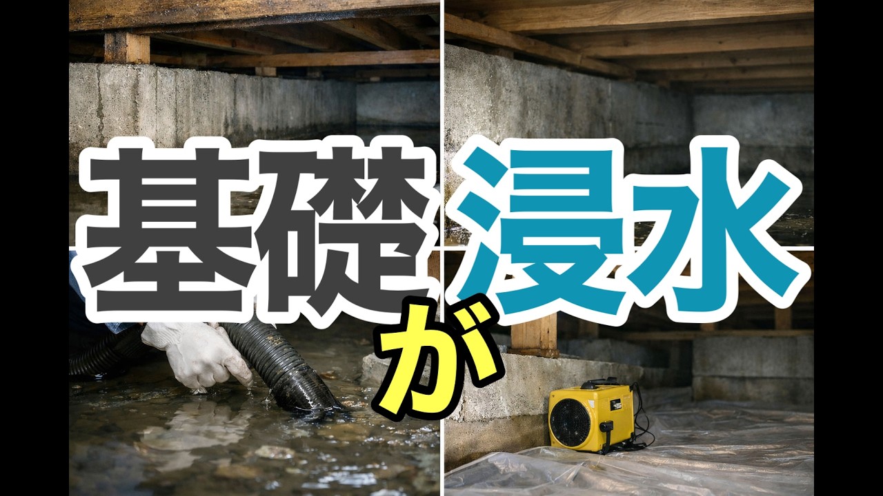 基礎コンクリートが床下浸水被害にあったら？すぐに行うべき３つの対処法！