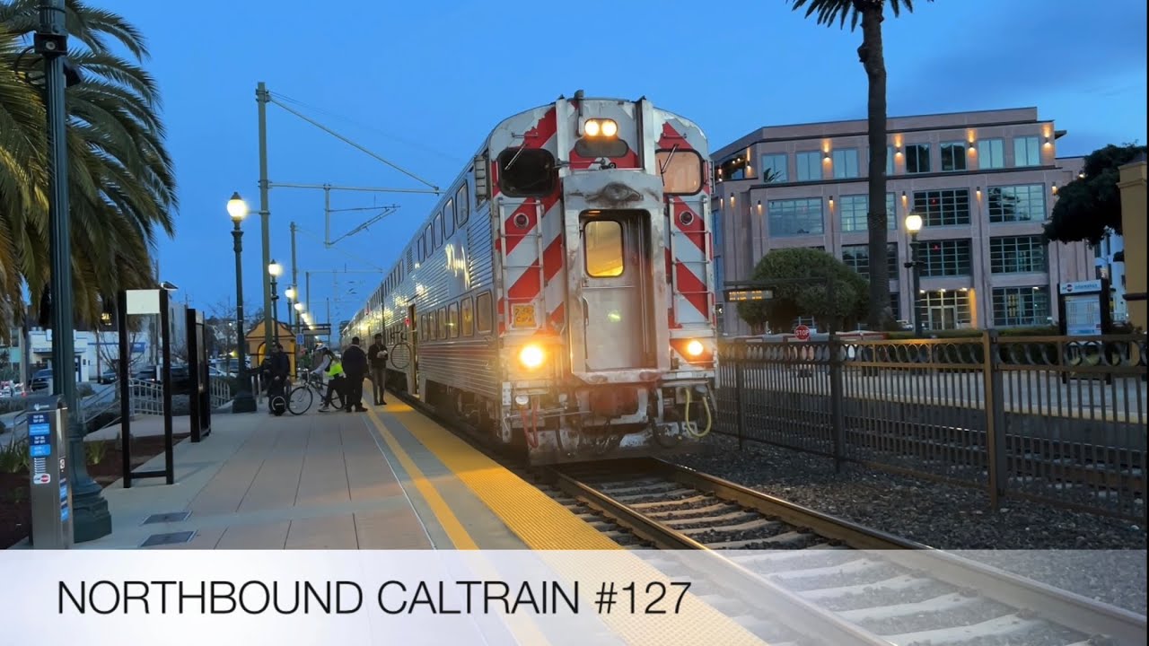 The Complete Caltrain Evening Rush Hour At Burlingame On February 16, 2023