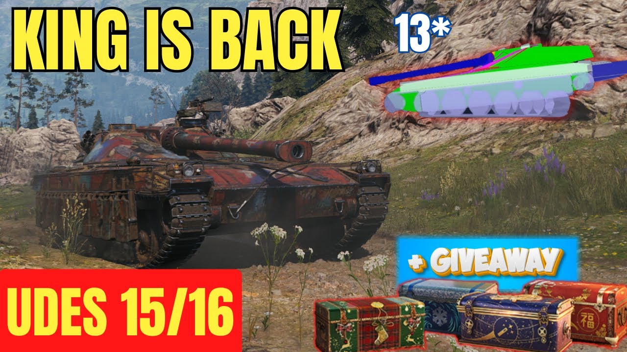 Król Wzgórza UDES 15/16 - Świetny Grudniowy Wierzchołek Drzewa W World Of Tanks !!!!