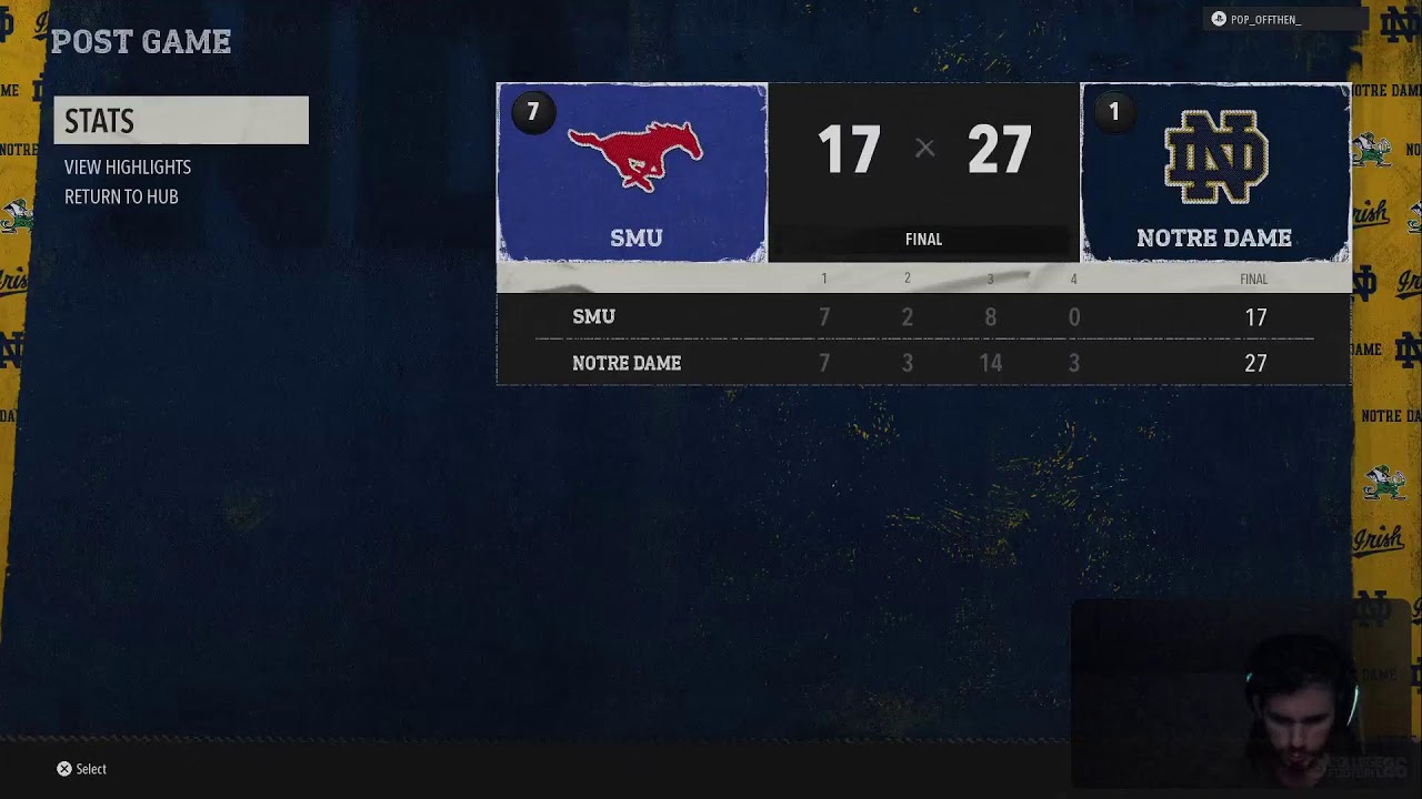 CFB 26 Blitz Lg Szn: 3 Wk: 3 IRISH ☘️