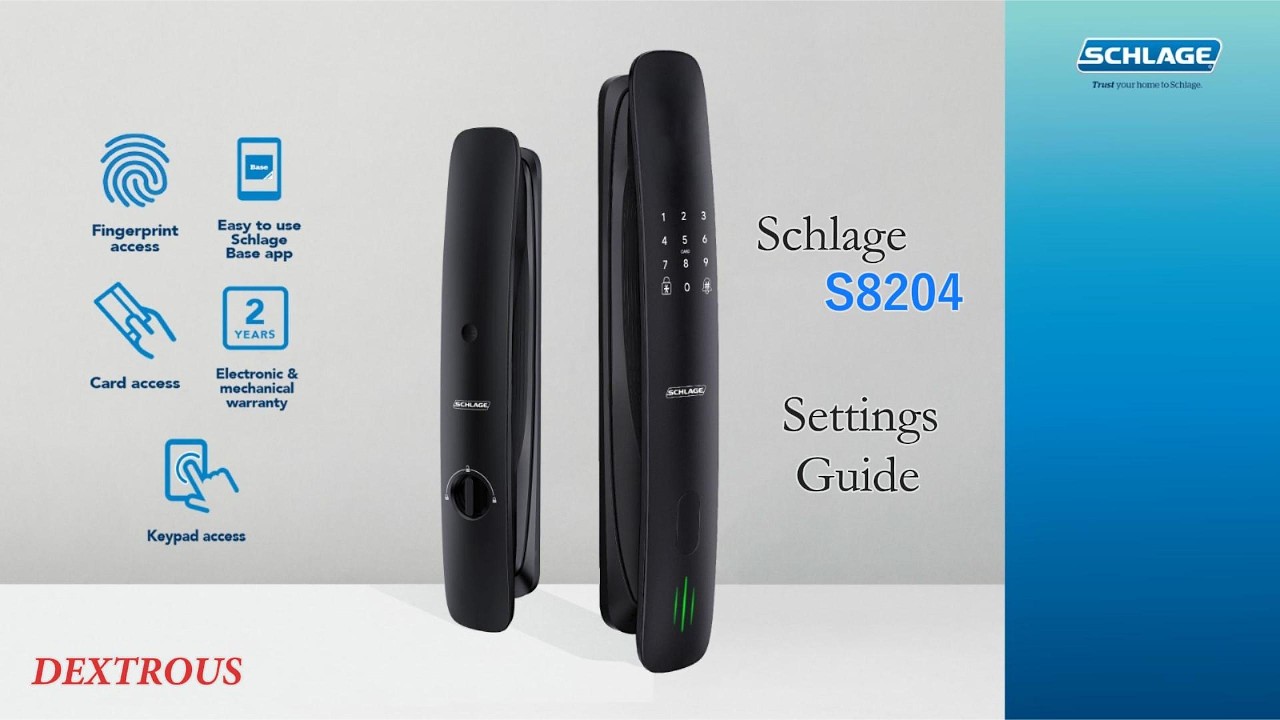 Schlage S8200 Digital Door Lock Settings Guide