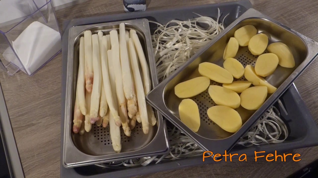 Perfekter weisser Spargel aus dem Dampfgarer