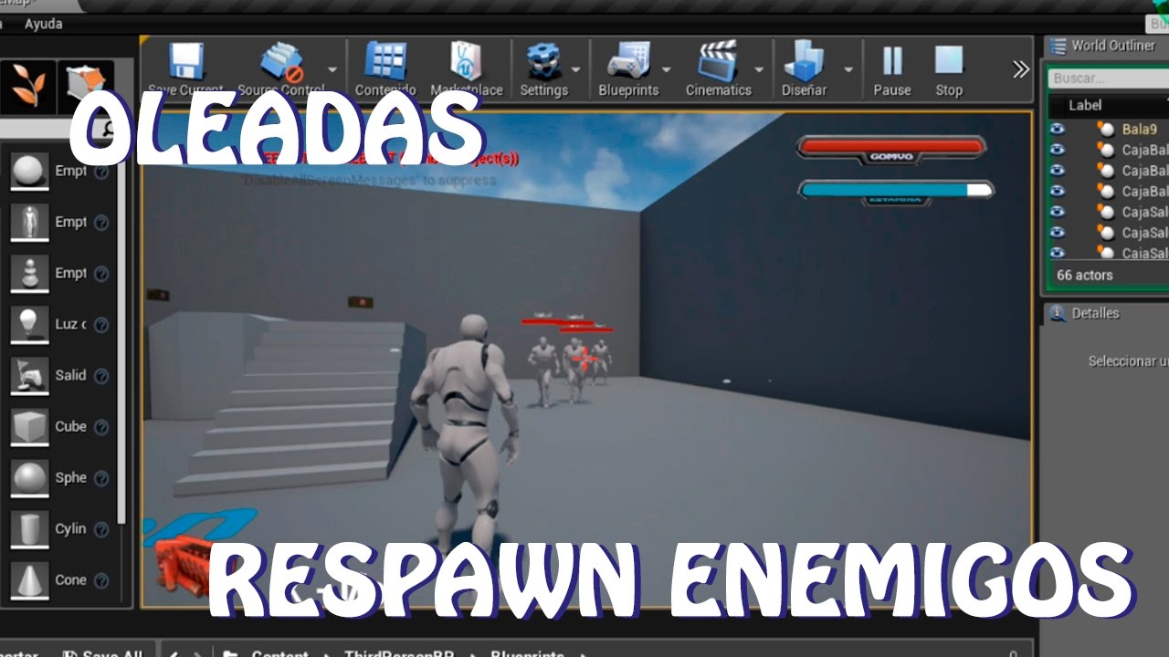 Unreal Engine 4: Tutorial oleadas RESPAWN enemigos (español)