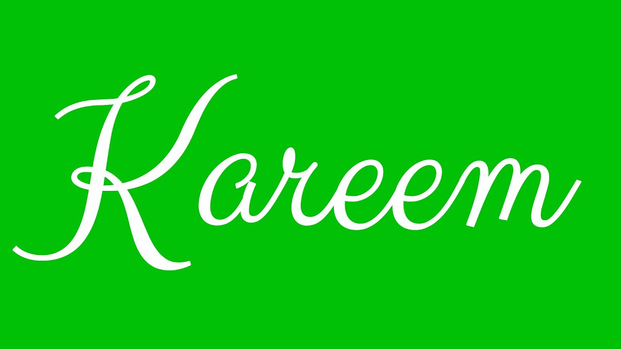Learn how to Sign the Name Kareem Stylishly in Cursive Writing