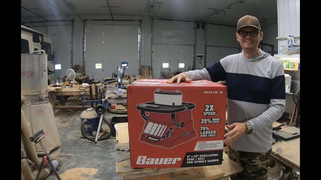Bauer (Harbour Freight) Oscillating Sander - Reclaimed Pallet Shelf Project and Review