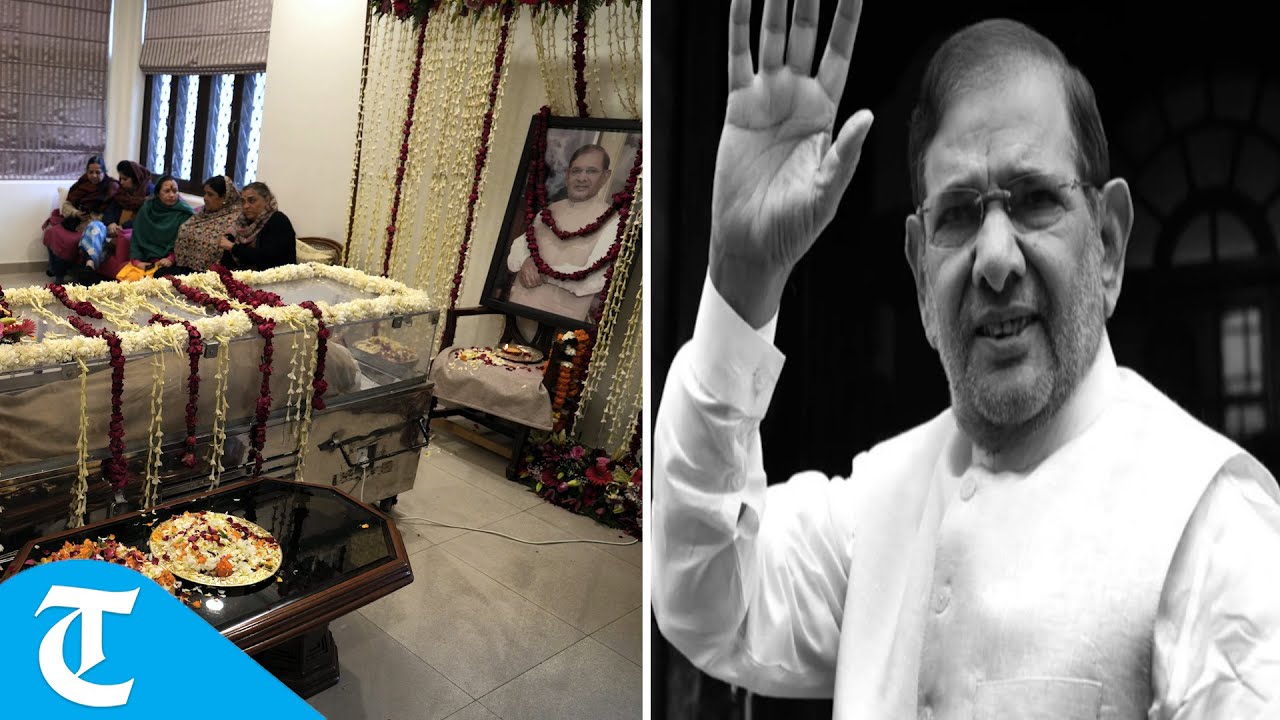 Mortal remains of late JDU leader Sharad Yadav brought to his residence in Delhi