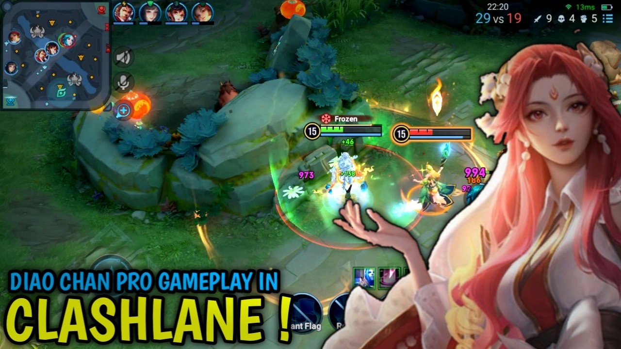 Honor Of Kings : Diao Chan ClashLane Pro Gameplay | Best Build Diao Chan - HOK
