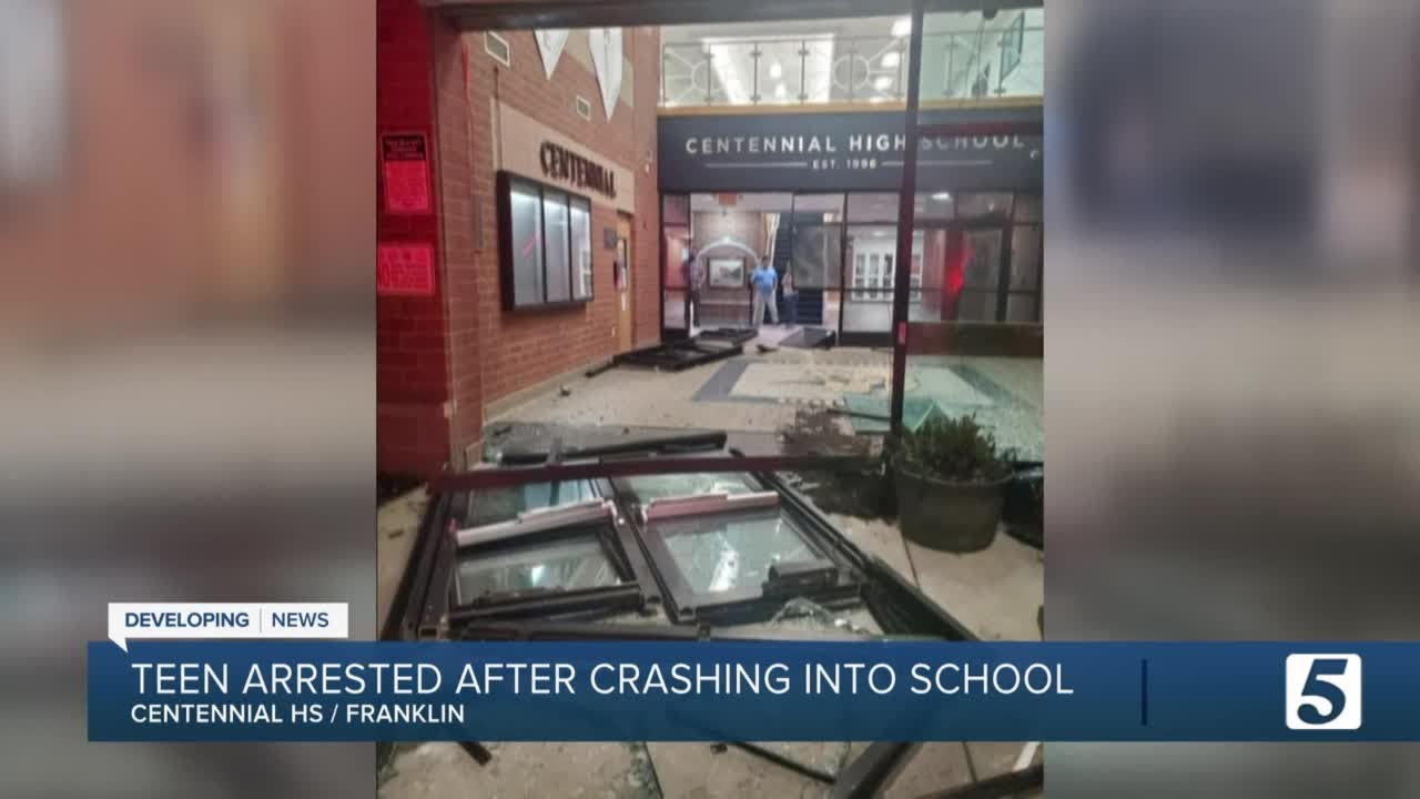 Centennial High School closed Friday after teen drives into building