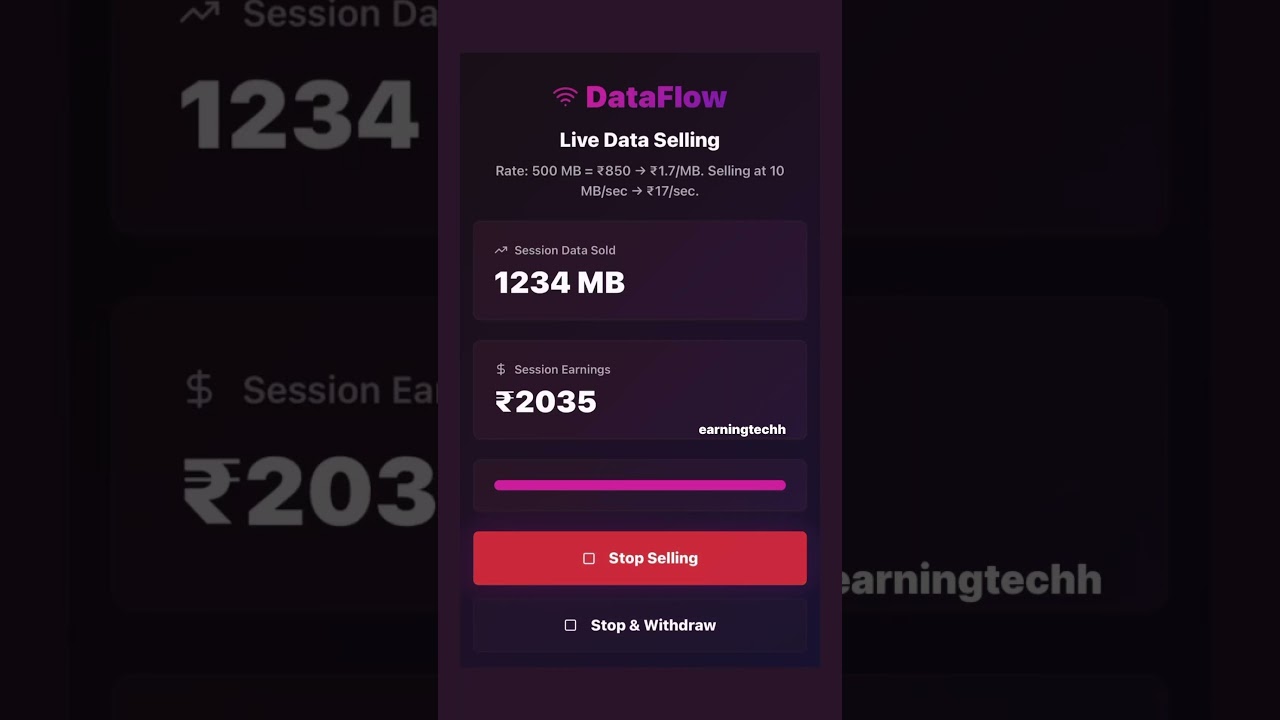 🤑 Data selling app #earnmoneyonline#onlineearnings #shorts