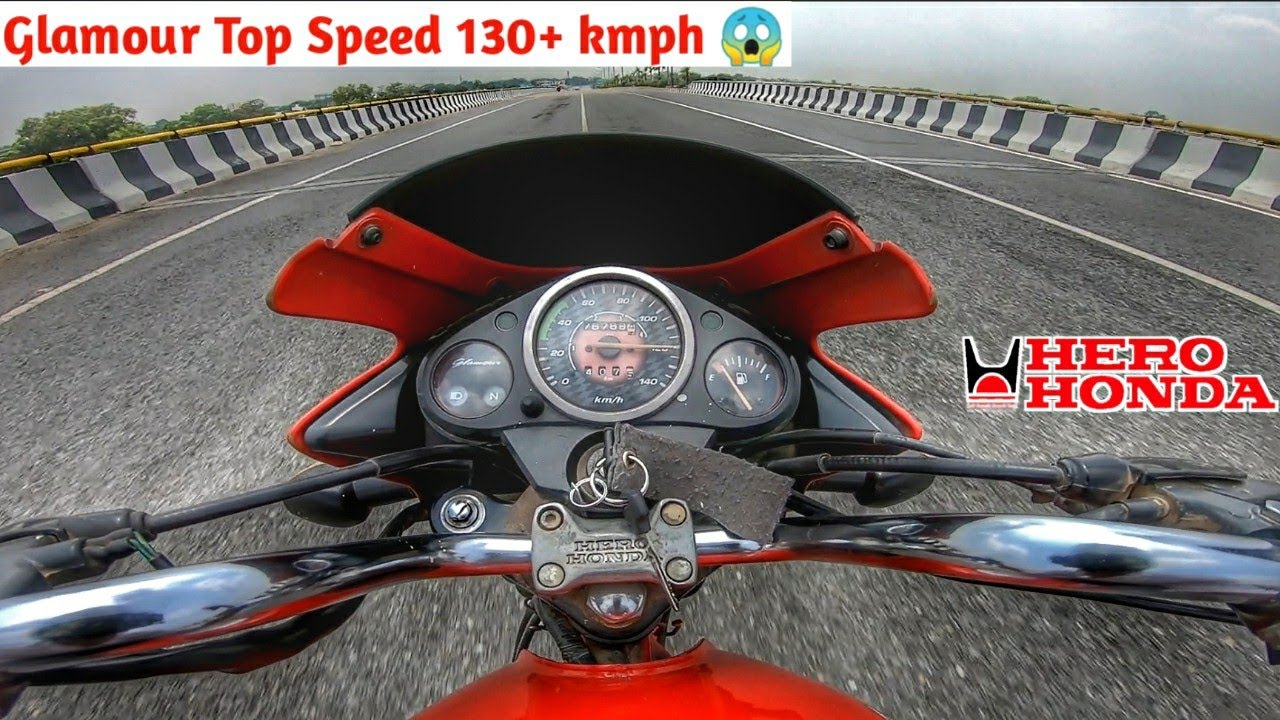 Hero Honda Glamour Bs3 Top Speed Test | 130+ kmph 😱 |