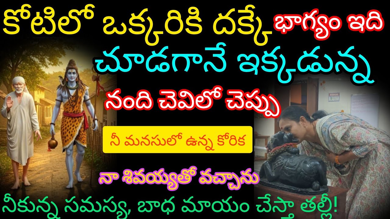 నీ మనసులో ఉన్న కోరిక నంది చెవిలో చెప్పు కోటిలో ఒక్కరికి దక్కే భాగ్యం ఇది చూడగానే నీ బాధ మాయంచేస్తాను