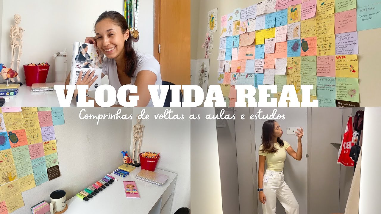 VLOG | vida real com comprinhas de volta as aulas e estudos ✨👩🏼‍⚕️ #enfermagem #vlog 
