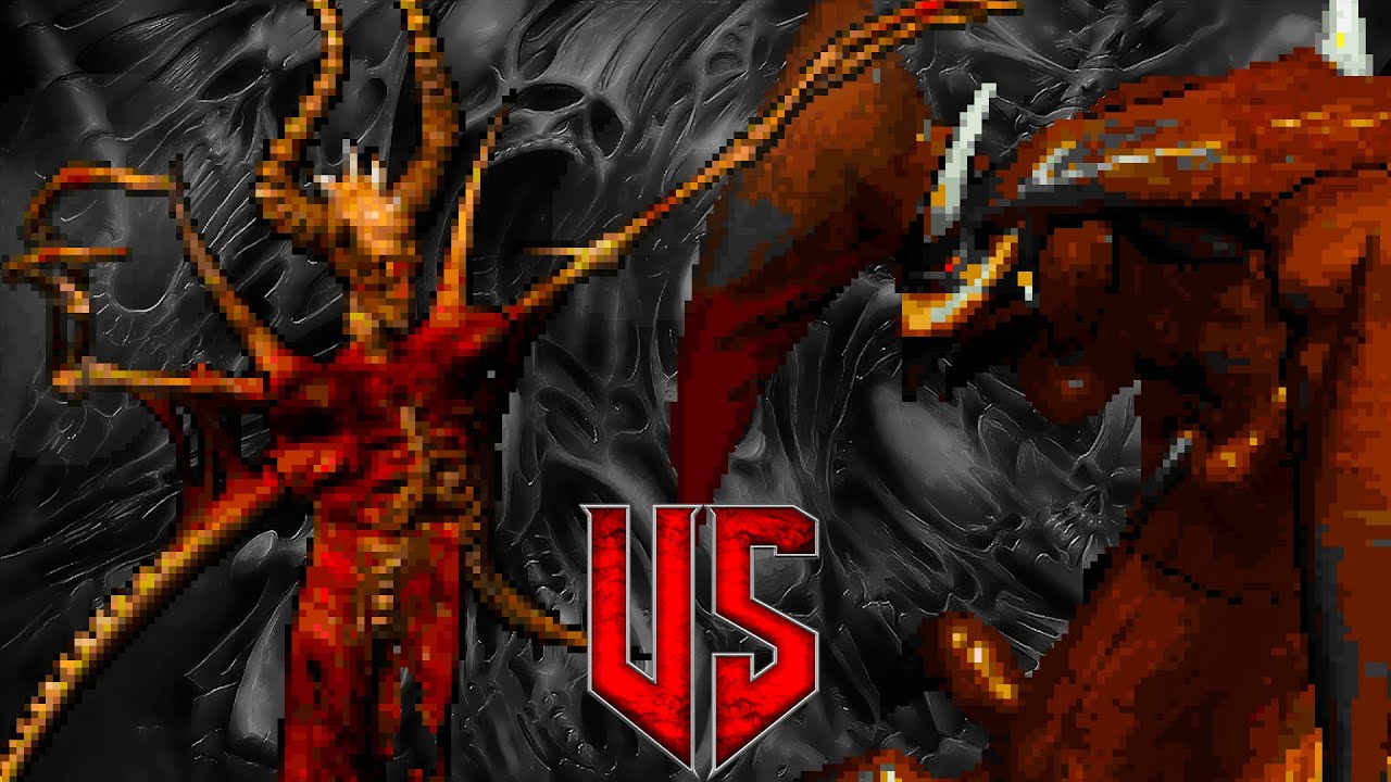 Mephisto vs Duriel - DIABLO in DOOM : Monster Infighting - RETRO BATTLES