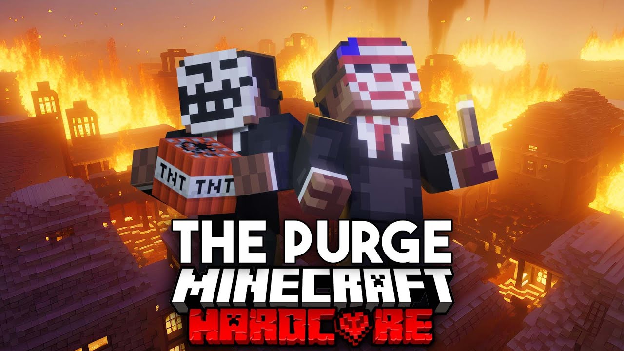 Minecraft's Best Players Simulates The Purge in Minecraft Hardcore | Scenario SMP