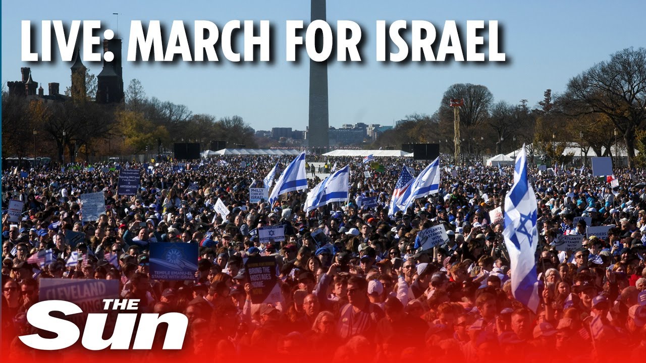 'March for Israel', supporters of Israel rally in Washington DC