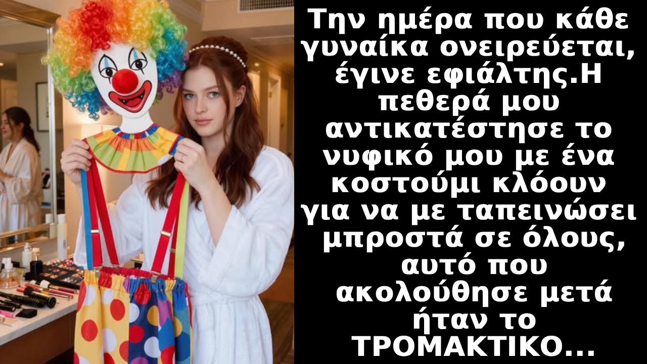 Η πεθερά μου αντικατέστησε το νυφικό μου με ένα κοστούμι κλόουν και το πιο τρομακτικό έγινε μετά...