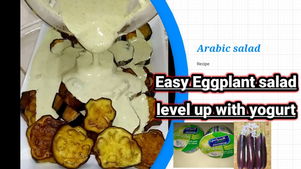 HOW TO MAKE EGGPLANT SALAD RECIPE | ARABIC STYLE | EGGPLANT & YOGURT SALAD!