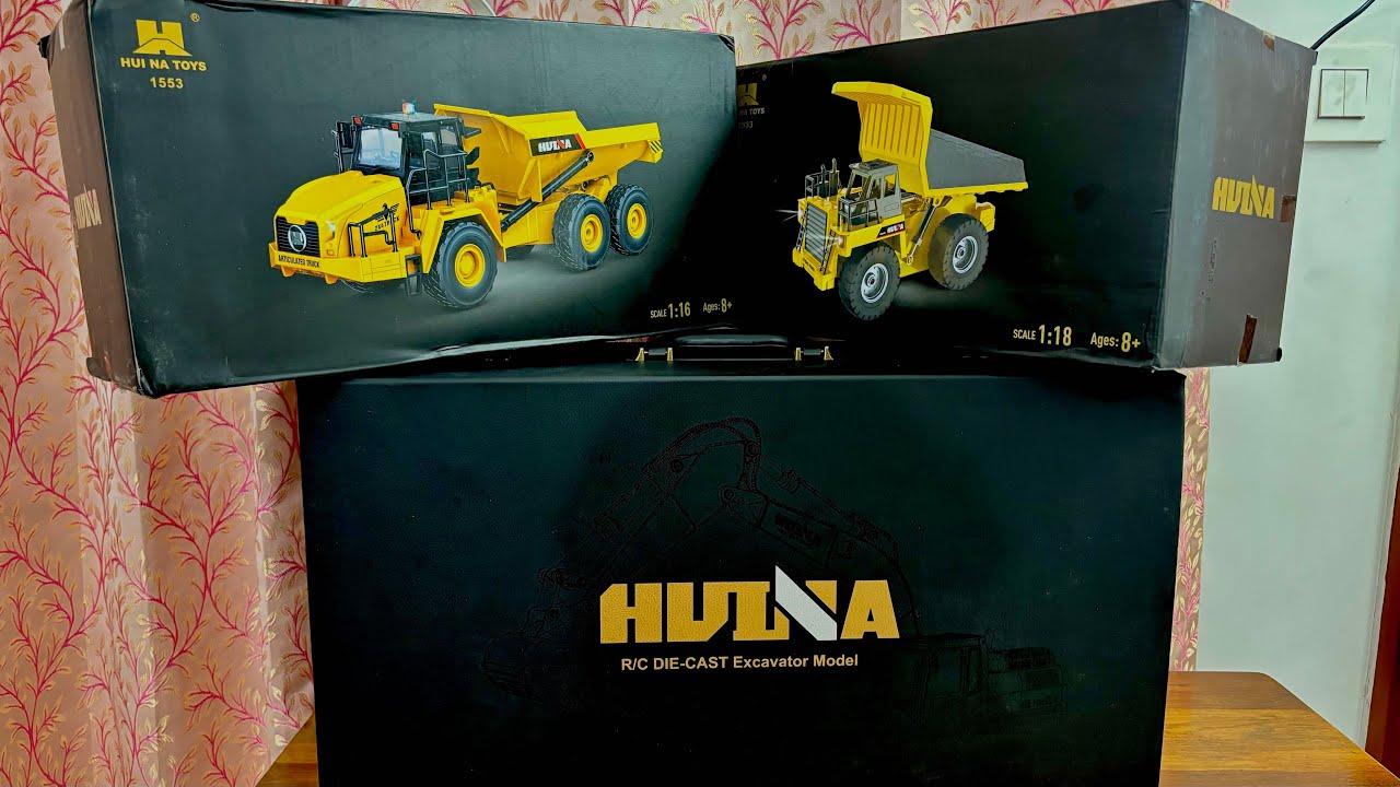 Huina Rc construction vehicles unboxing 