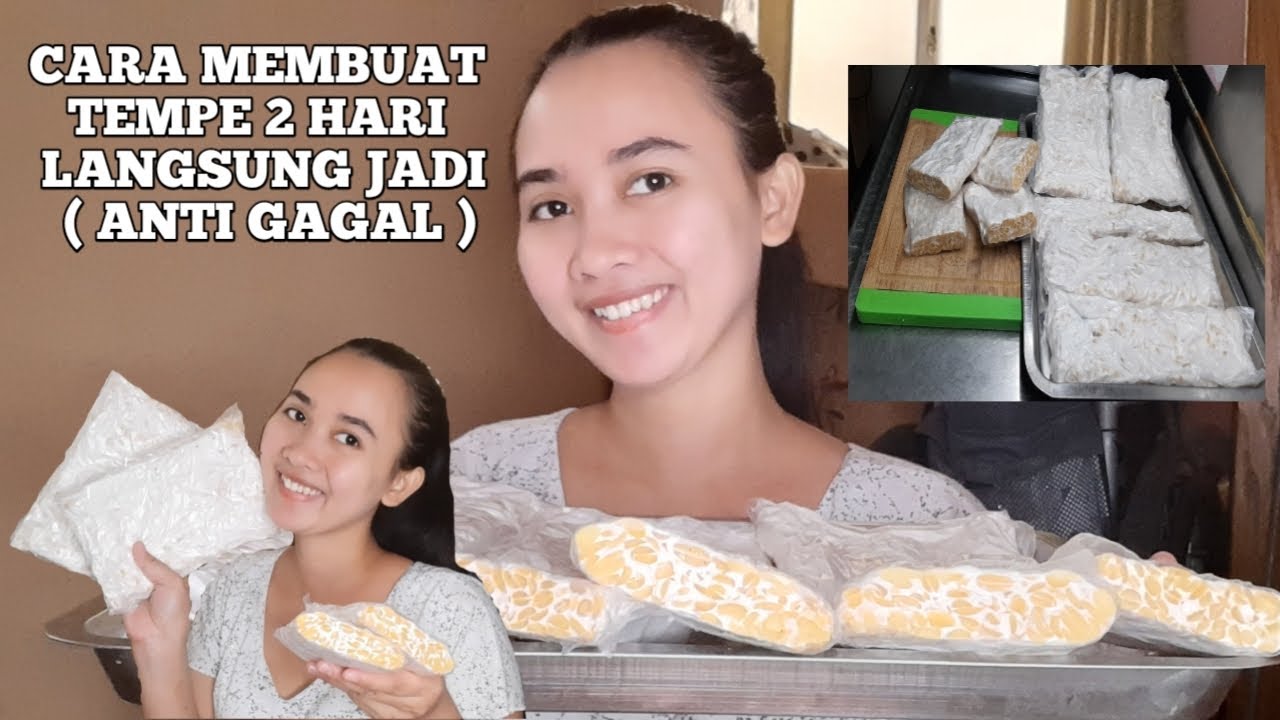 RESEP DAN CARA MEMBUAT TEMPE ANTI GAGAL 2 HARI SUDAH JADI 100 % TEMPE PUTIH MULUS ENAK