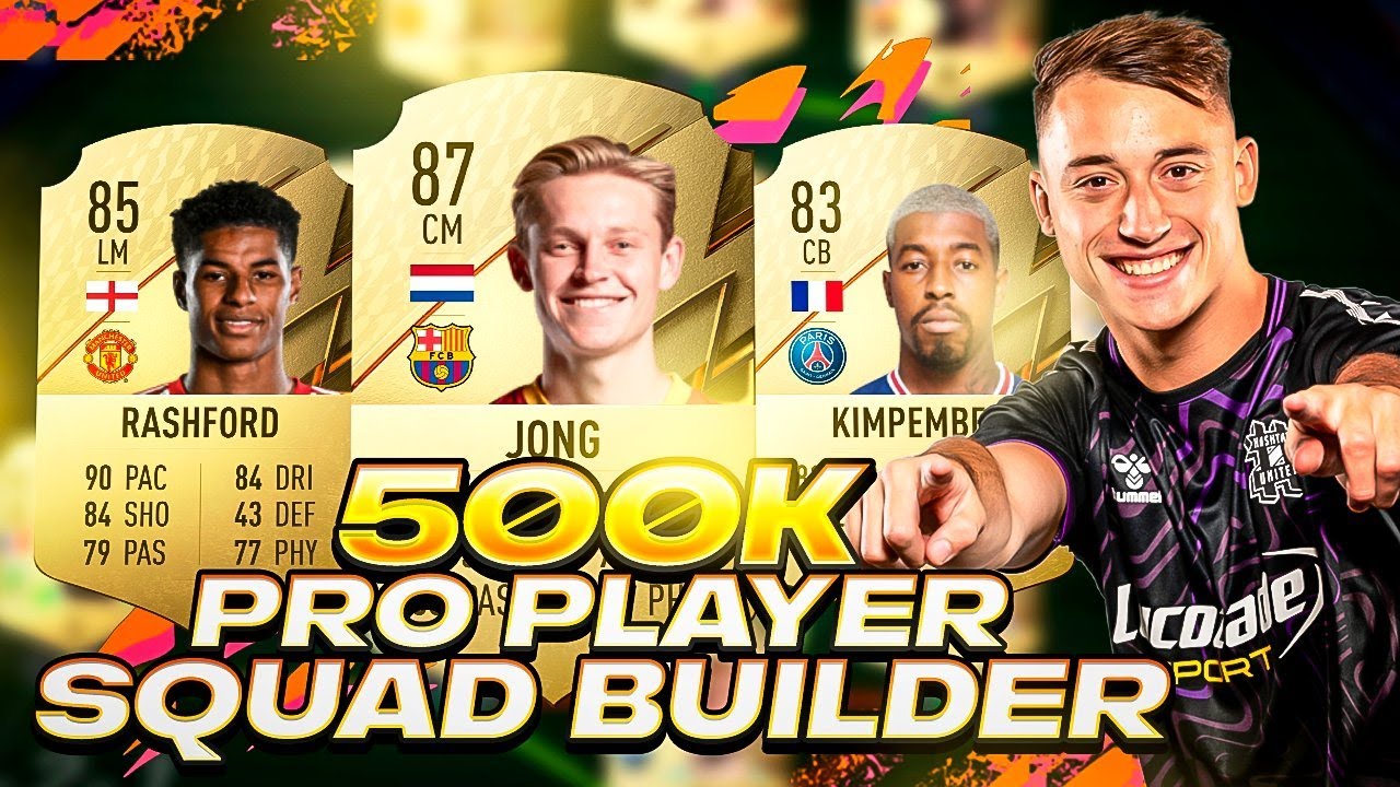 INSANE 500K PRO FIFA PLAYER SQUAD BUILDER! FIFA 22 ULTIMATE TEAM - BEST META TEAM FOR FUT CHAMPS!