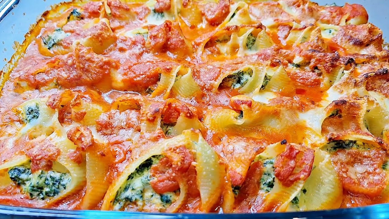 CONCHIGLIONI RIPIENI RICOTTA E SPINACI DELLE FESTE 🎉🎉