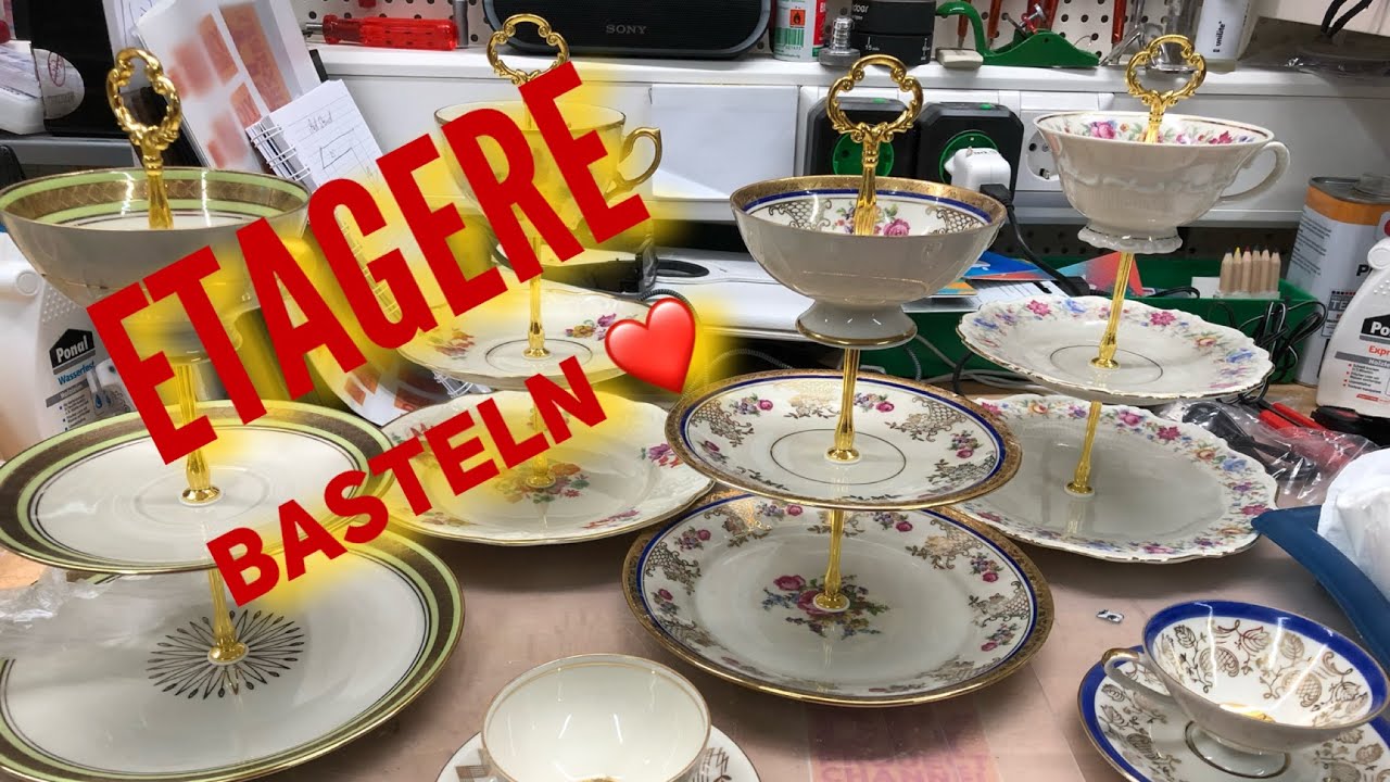 DIY Etageren basteln. Anzeichnen, bohren, zusammenschrauben. Ein schönes Geschenk❤️