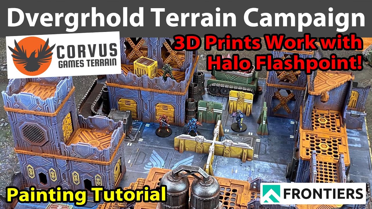Dvergrhold 3D Printable SciFi Terrain: Works with Halo Flashpoint!