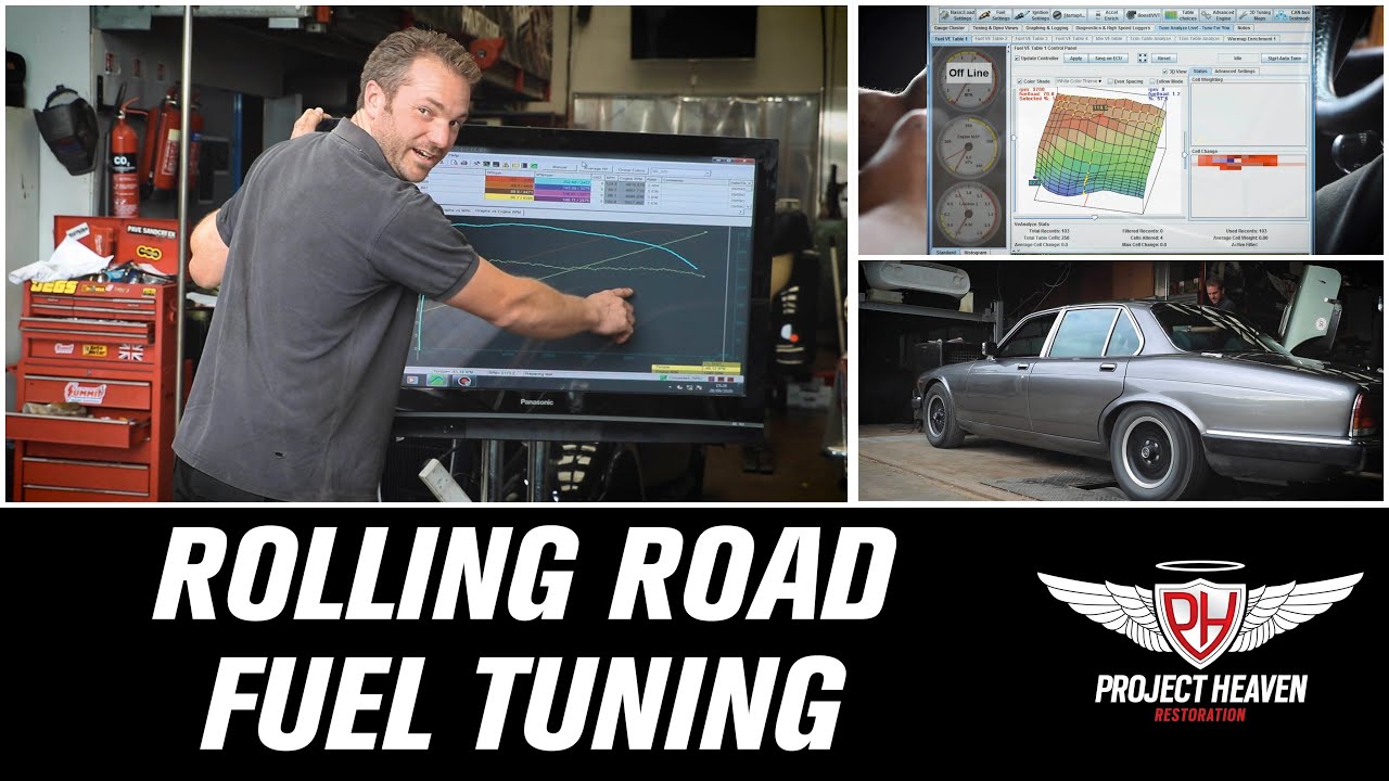 Classic car rolling road | Rolling road fuel runing (How to)