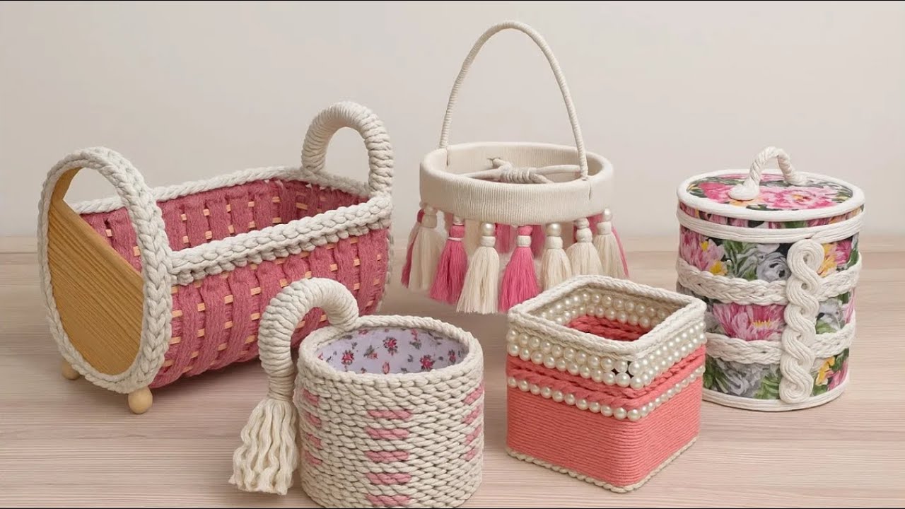 Turning Ugly Boxes into Pinterest-Worthy Baskets😱♻️ #fariartandcraft