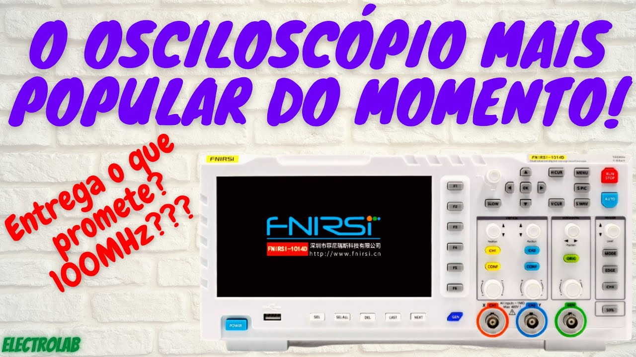 O Oscilosc&oacute;pio mais popular do momento FNIRSI 1014D - 100MHz!