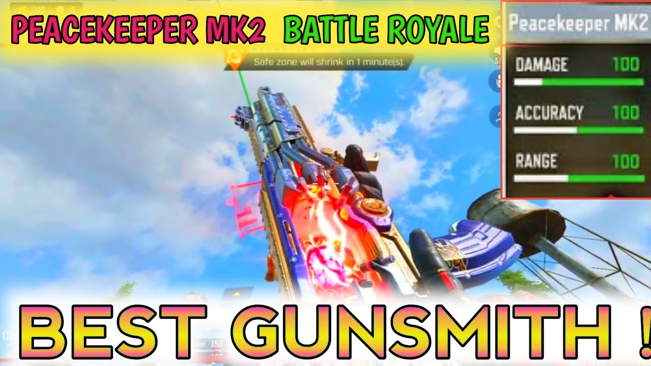 PEACEKEEPER MK2 GUNSMITH IN BATTLE ROYALE | COD Mobile 2022 Best MK2 Gunsmith | PEACEKEEPER LOADOUT