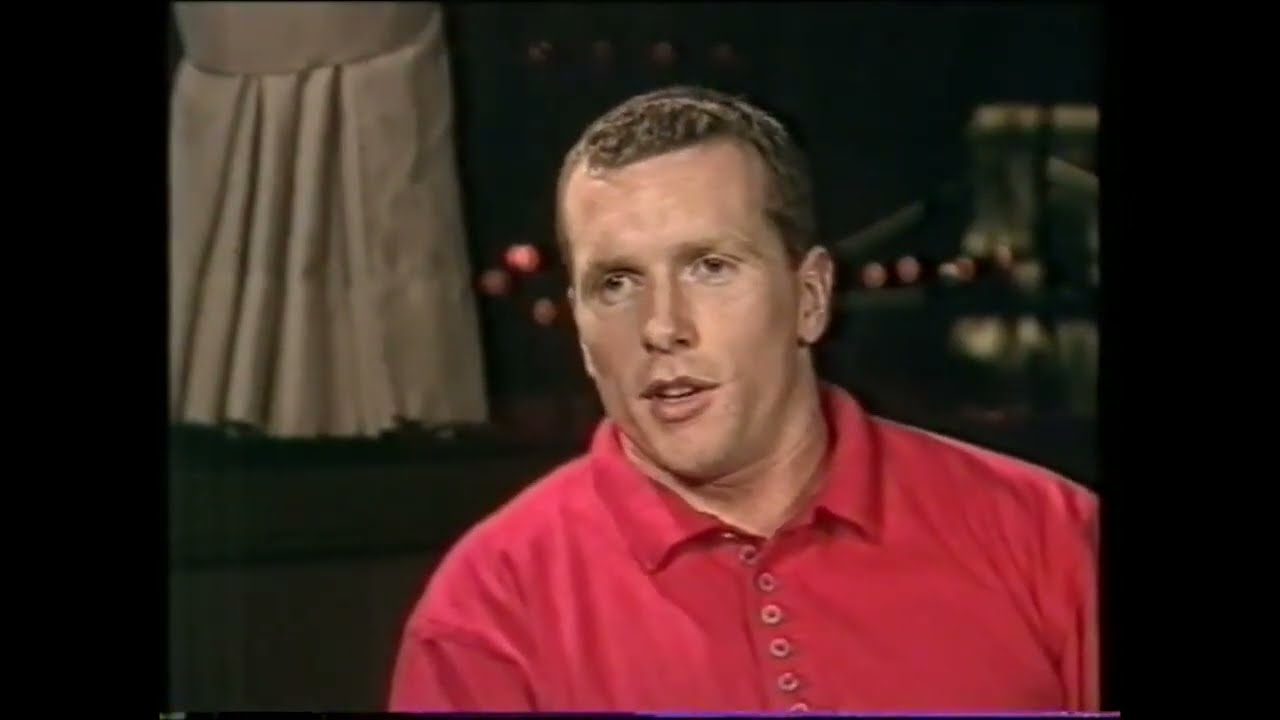 1989  World Indoor Championships Budapest Mens 60m semis and final Shane Naylor interview