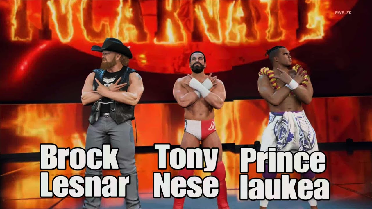 Brock Lesnar, Tony Nese & Prince Iaukea vs Ezekiel Jackson, Andre Chase & Matt Tremont | WWE 2K25
