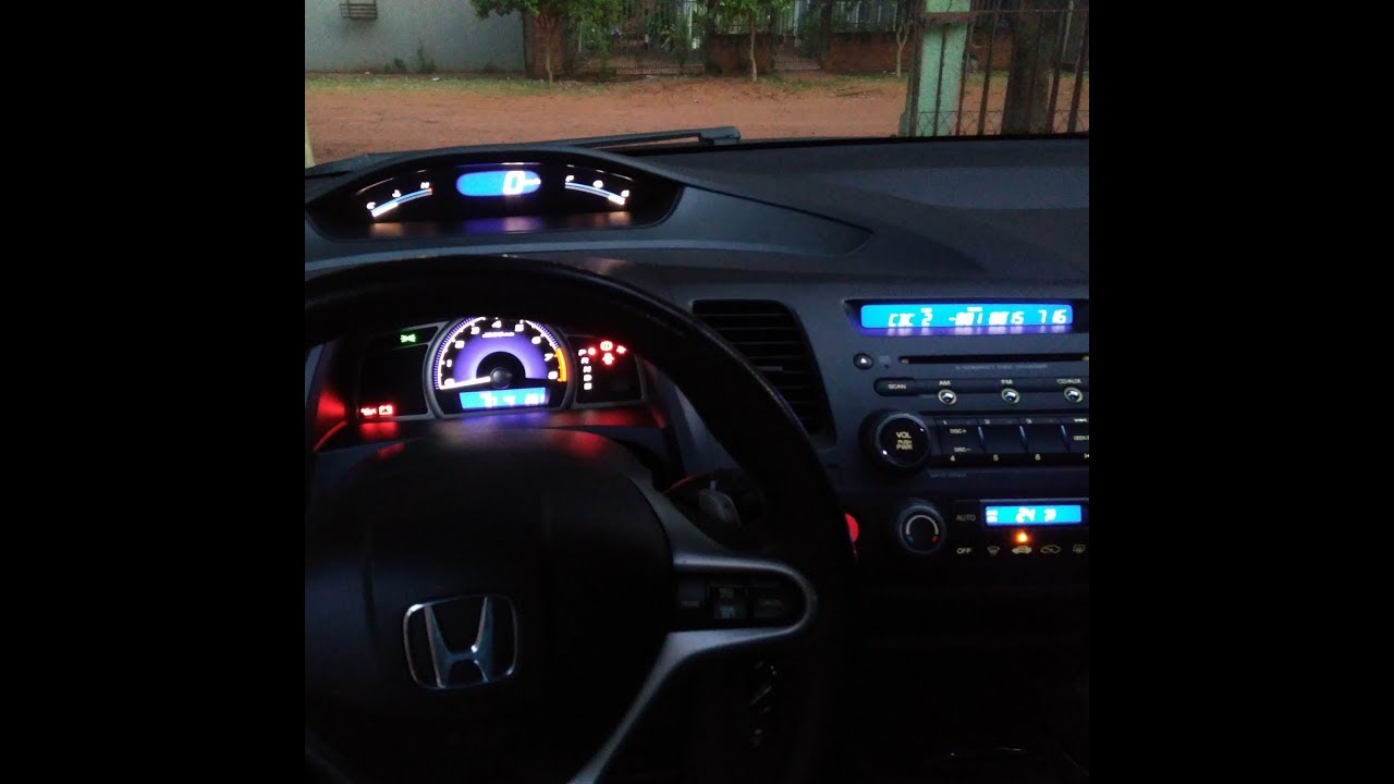 Honda Civic EXS 2007 interior de noite!