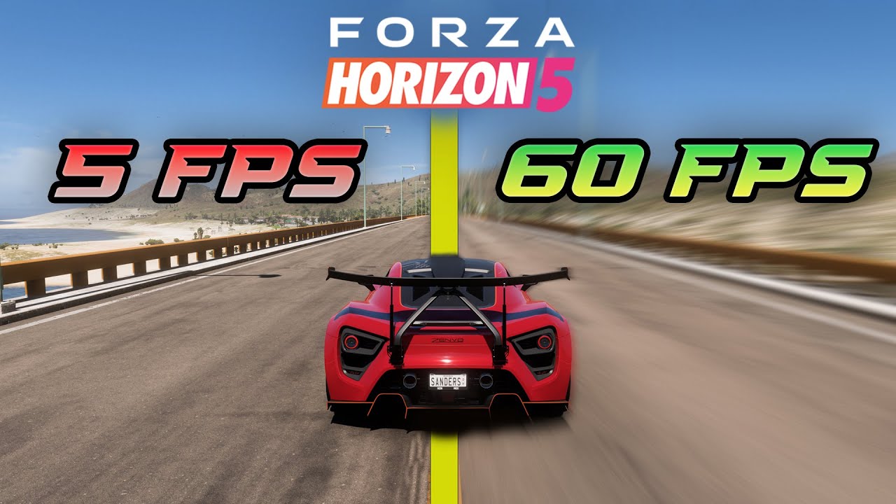 5 FPS vs 60 FPS in Forza Horizon 5