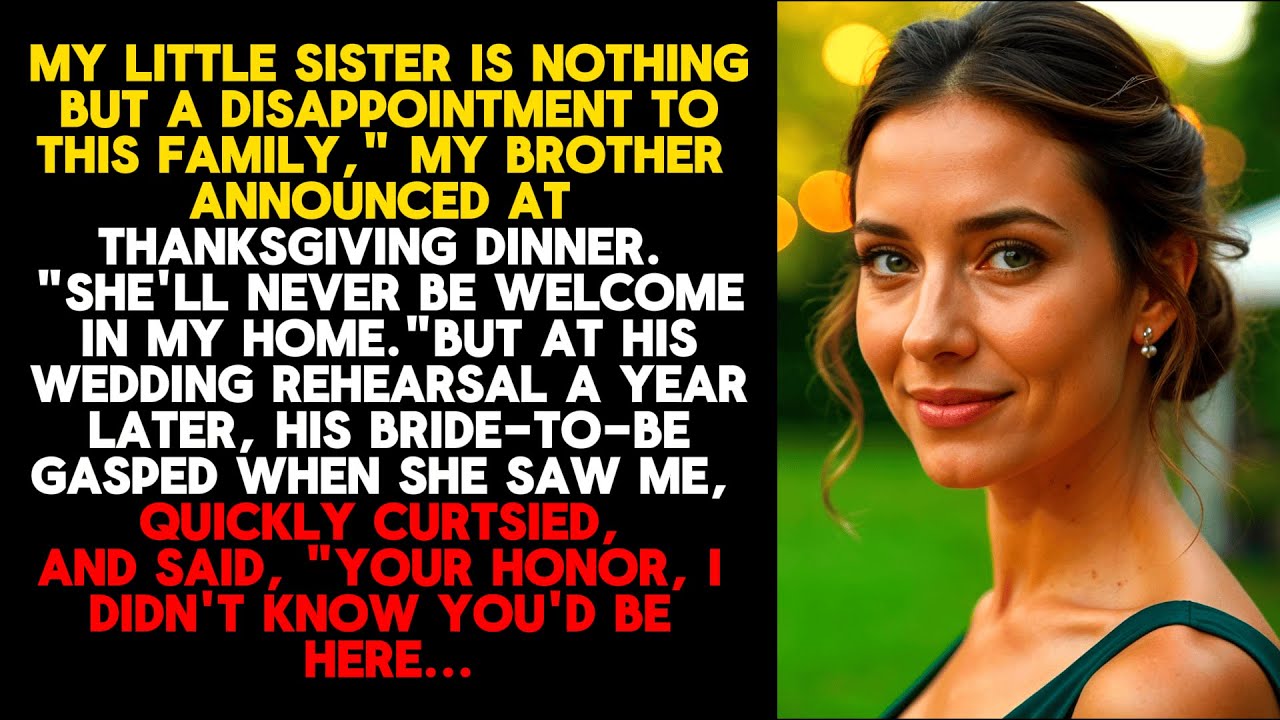 My Brother Called Me a Disgrace—Then His Fiancée Greeted Me as 'Your Honor' at Their Rehearsal