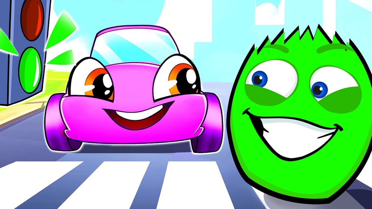 Learn Colors Red and Green with Op and Bob: Fun Cartoons for Kids