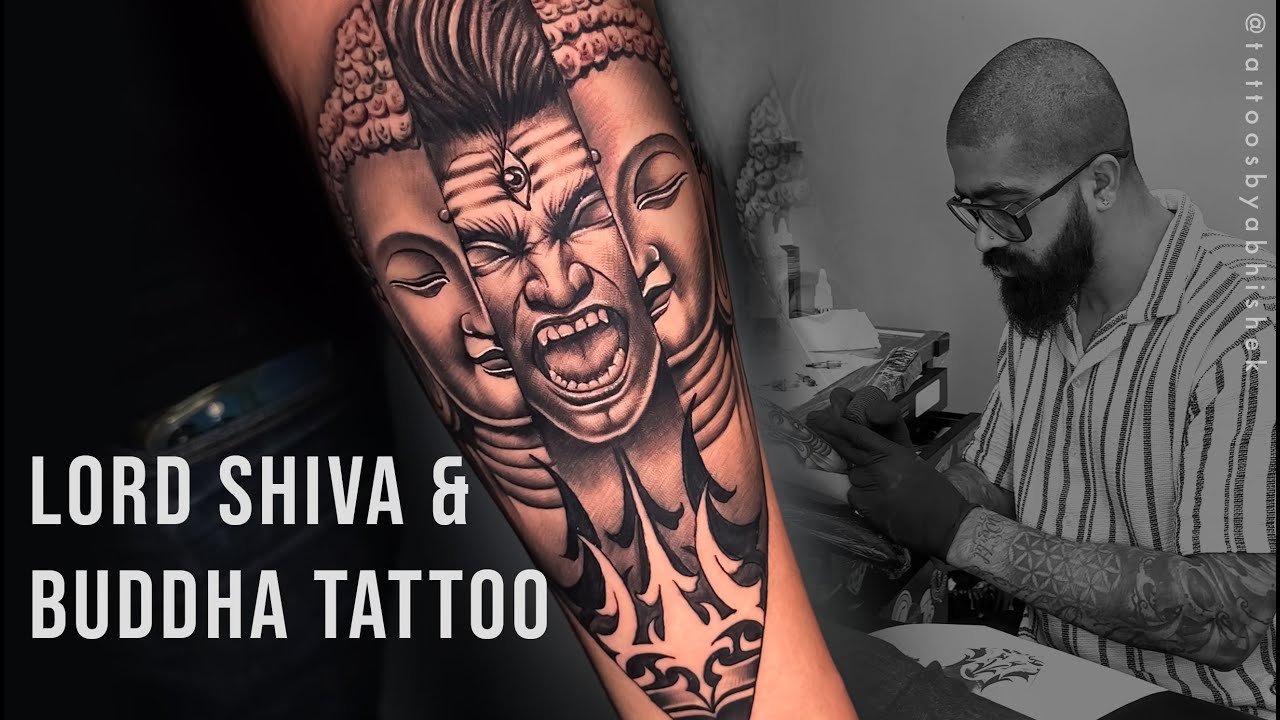 LORD SHIVA & BUDDHA TATTOO | @tattoosbyabishek