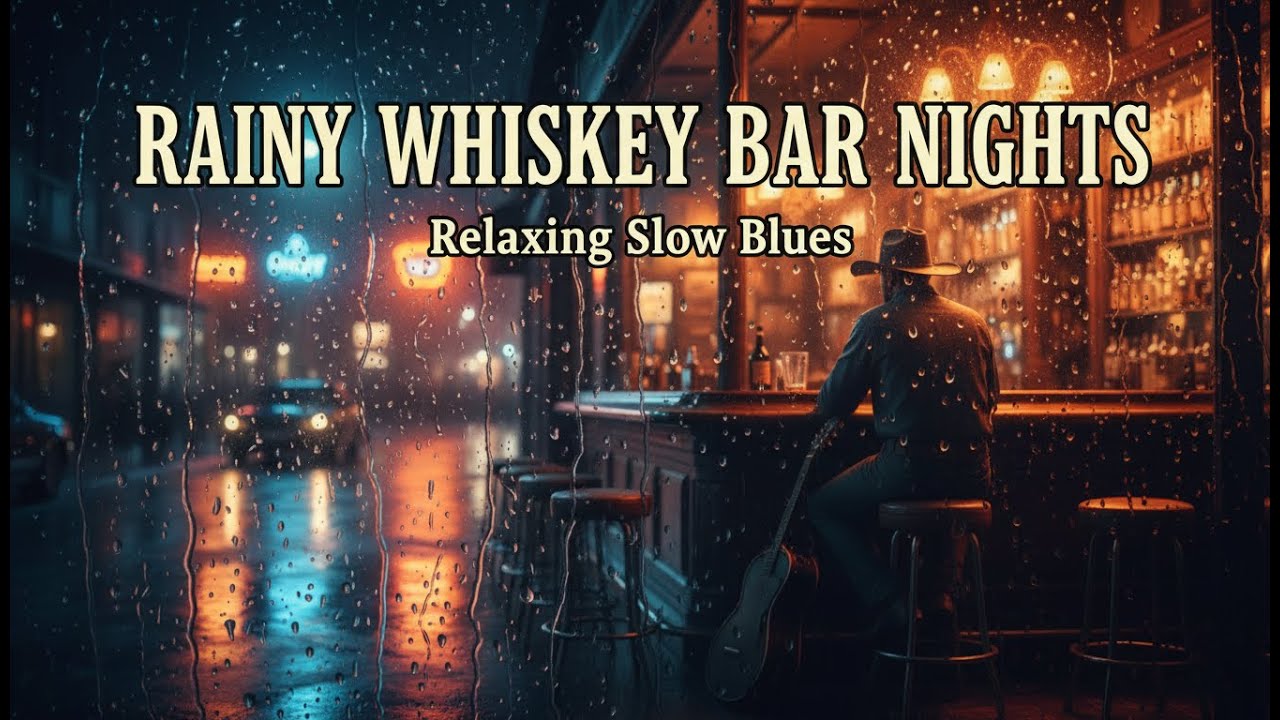 Rainy Whiskey Bar Nights – Relaxing Slow Blues for Work, Study & Sleep🥃🌧️