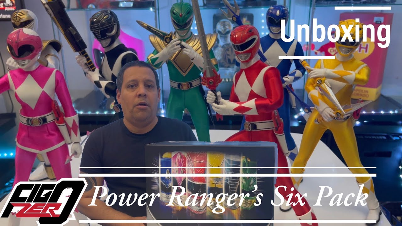 ThreeZero Mighty Morphin Power Rangers 1/6 Scale Figure, six pack, Unboxing & Review
