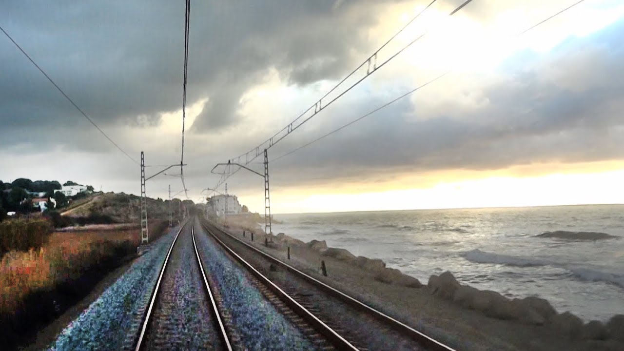 Rail View TR Tren de Valencia a Barcelona - Vídeo Reverse - 2014